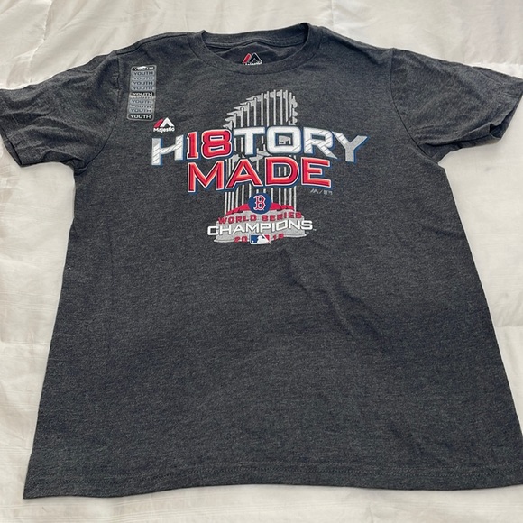 Red Sox Boston Baseball 2018 Champions - Gray Short Sleeve - World Series Winner - Picture 1 of 4